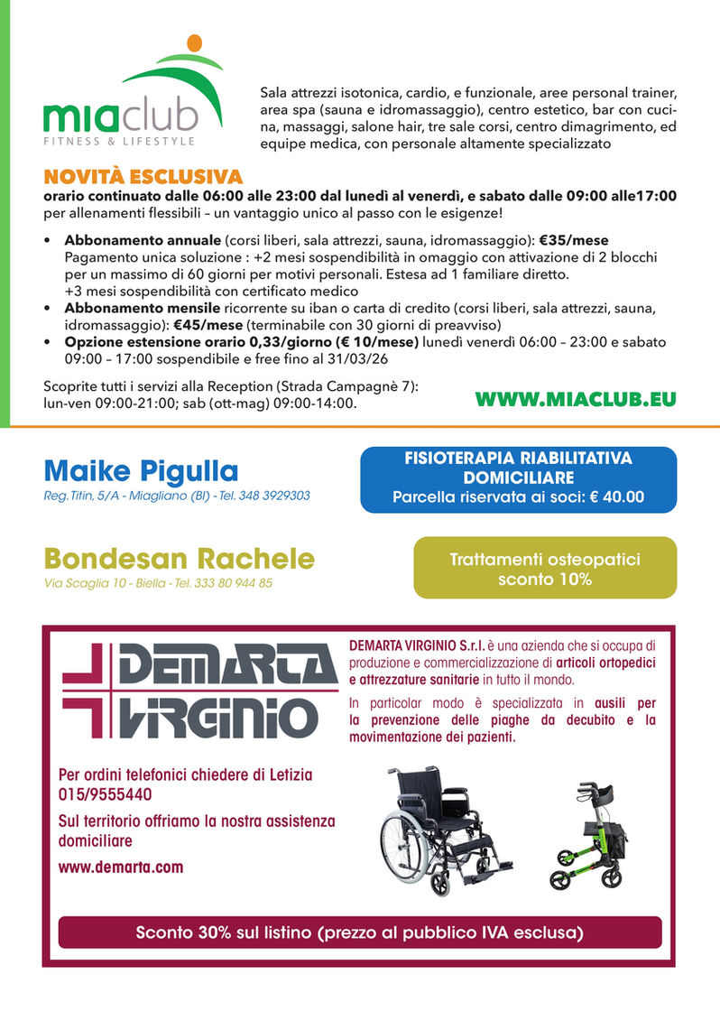 Convenzione riservata ai soci SOMS Pollone 11